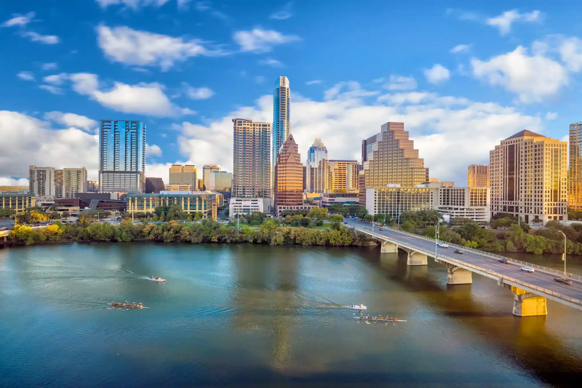 Wide shot of downtown Austin, where Fortitude Advisors HQ is located.